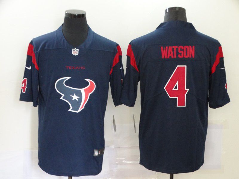 Men Houston Texans #4 Watson Blue Nike Team logo fashion NFL Jersey